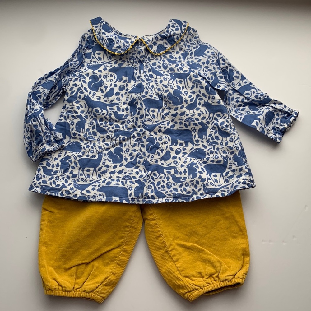 Baby Boden Otomi Top and Corduroy Pant Set 6-12M